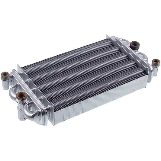 Bithermic Heat Exchanger (82 fins) for Gas Boiler Compatible with Fondital Victoria Compact, Nova Florida Vela Compact 6SCAMBIM04