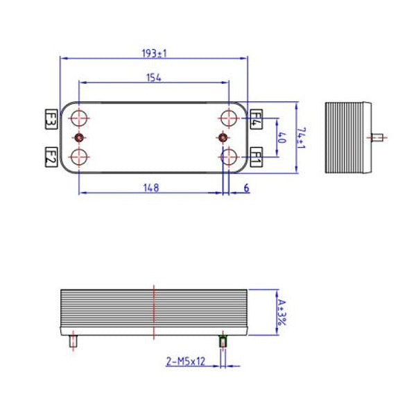 DHW Plate Heat Exchanger (14 plates) for Gas Boiler 17B1901400
