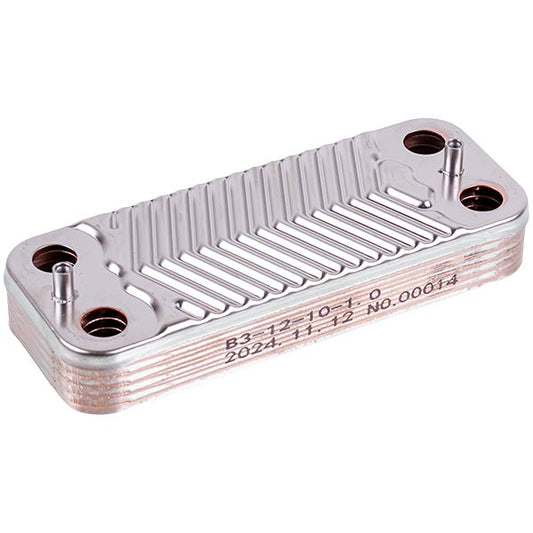 DHW Plate Heat Exchanger (10 plates) for Gas Boiler Compatible with Airfel H3101081334010