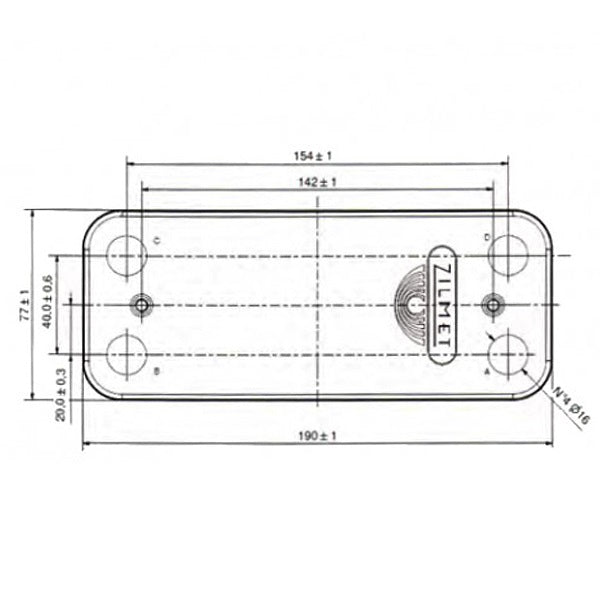 DHW Plate Heat Exchanger Zilmet (12 plates) for Gas Boiler Ariston BS/Clas/Genus/Egis Plus 17B1901244