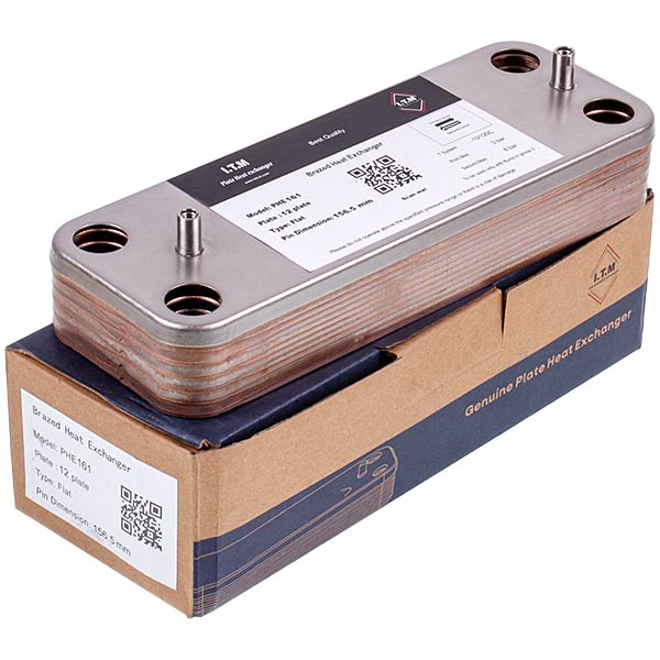 DHW Plate Heat Exchanger (12 plates) for Gas Boiler Compatible with Baxi/Westen 5686670