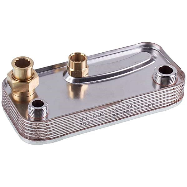 DHW Plate Heat Exchanger (12 plates) for Gas Boiler Compatible with Hermann Supermicra, Micra 2 15002479