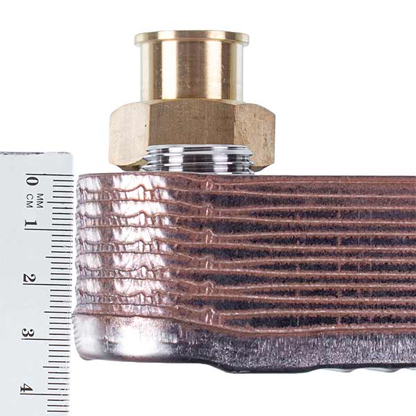 DHW Plate Heat Exchanger (12 plates) for Gas Boiler Compatible with Hermann Supermicra, Micra 2 15002479