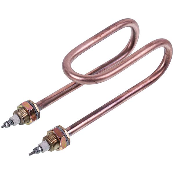 Heating element for the distiller 3000W (copper) H=165mm B=60mm M18 (ski-shaped)