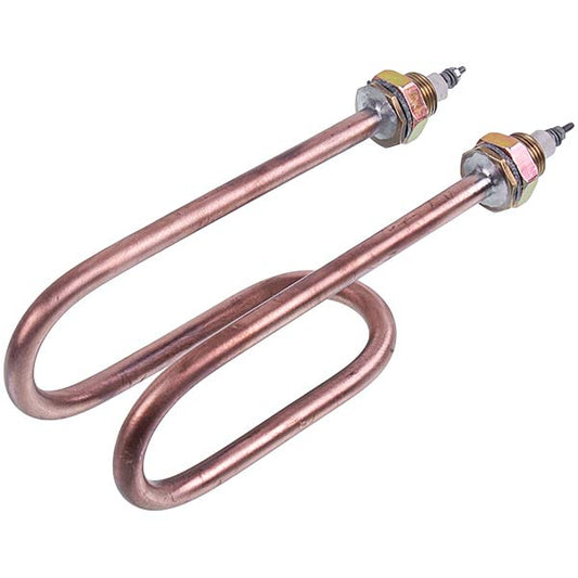 Heating element for the distiller 3000W (copper) H=165mm B=60mm M18 (ski-shaped)