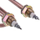 Heating element for the distiller 3000W (copper) H=165mm B=60mm M18 (ski-shaped)