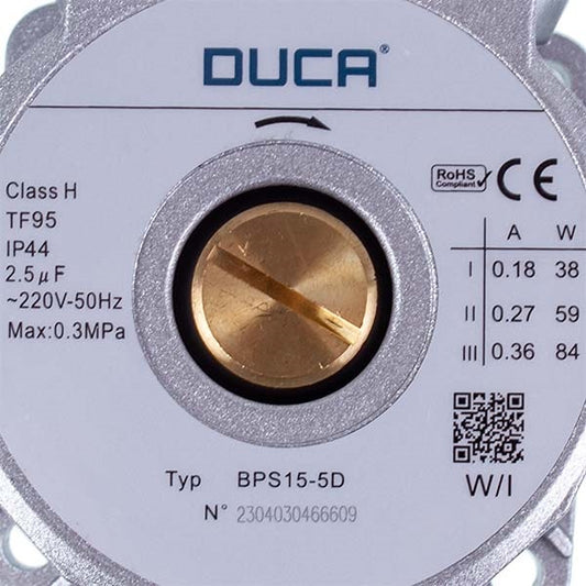 Circulation Pump Duca BPS15-5D 84 W D=30 mm for Gas Boiler