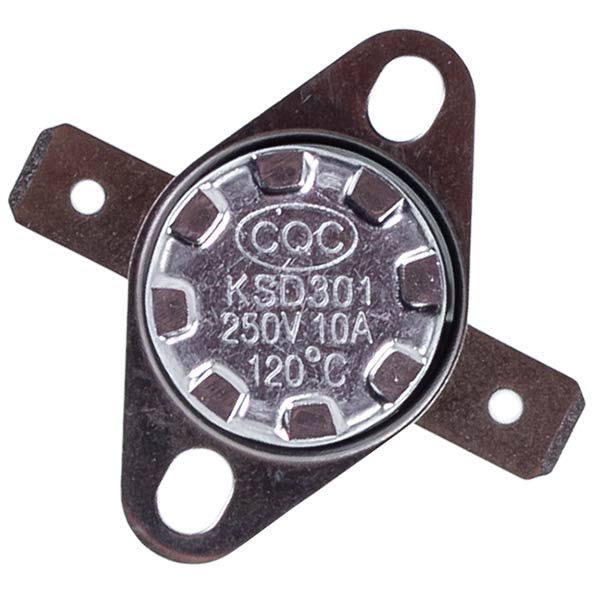 Gas Water Heater Thermostat KSD301 120°C, 10 A, 250 V