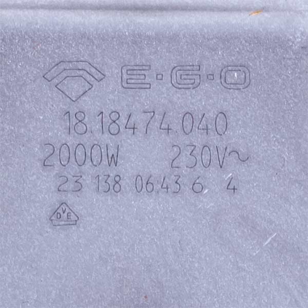 Electric Cooker Hotplate 18.18474.040 EGO 2000W D=180mm