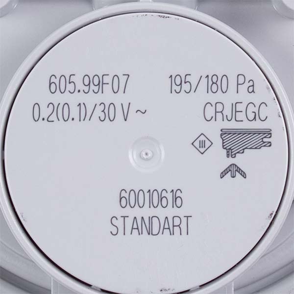 Gas-fired Boiler Air Pressure Switch (Pressostat) Compatible with Viessmann 7856835 Huba Control 195/180 Pa