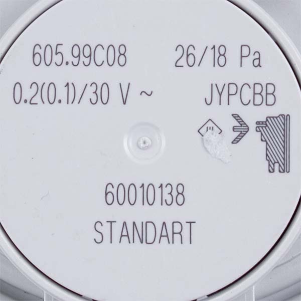 Air Pressure Switch (Pressostat) Huba Control 26/18 Pa for Gas-fired Boiler Compatible with Bosch Gas 5000/7000 ZWE/ZSC 87160127530