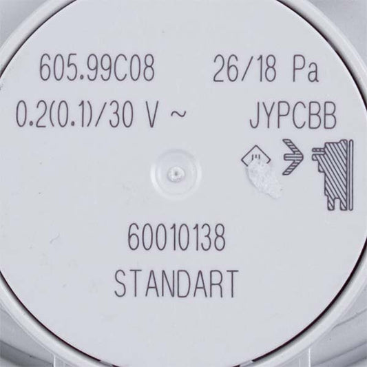 Air Pressure Switch (Pressostat) Huba Control 26/18 Pa for Gas-fired Boiler Compatible with Bosch Gas 5000/7000 ZWE/ZSC 87160127530