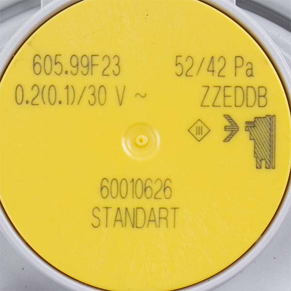 Gas-fired Boiler Air Pressure Switch (Pressostat) 6225724 Huba Control 52/42 Pa