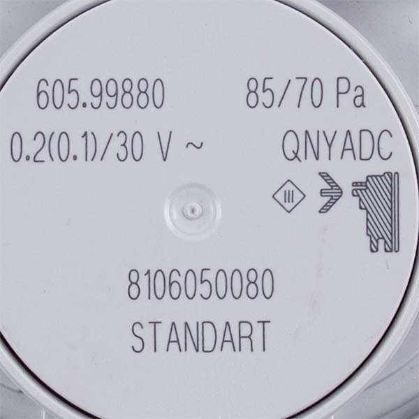 Gas-fired Boiler Air Pressure Switch (Pressostat) Compatible with Demrad D003200032 Huba Control 85/70 Pa