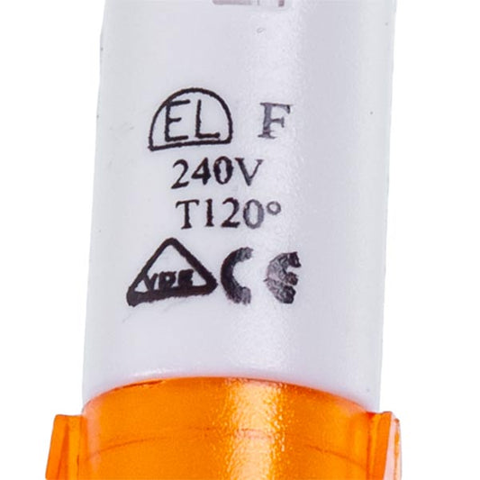 Water Heater Indication Lamp SWT716UN L=54mm 230V 120°C D=10mm (2 contacts)