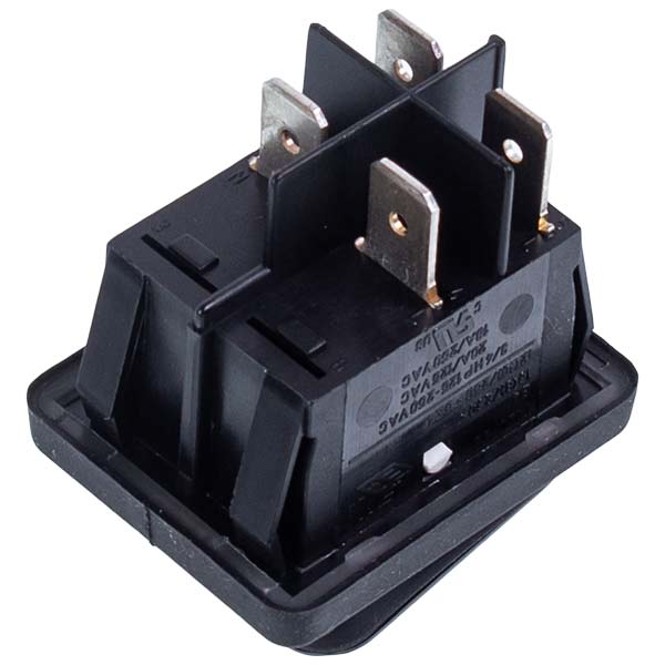 Switch 16A-250V/20A-125V 4 Contacts (Universal) Black