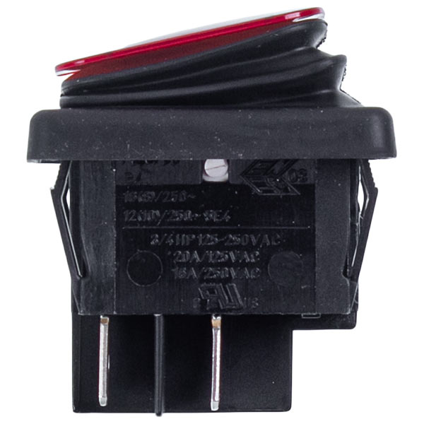 Switch 16A-250V/20A-125V 4 Contacts (Universal) Red