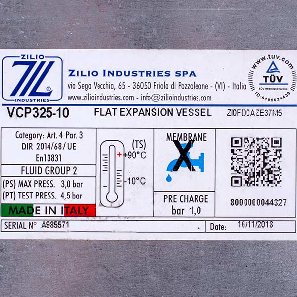 Expansion Tank 10 l 1/2” for Gas Boiler Compatible with Protherm Lion/Medved 0020027587