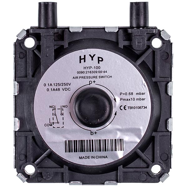 Air pressure switch (Presostat) P=0,68 mbar for gas boiler Compatible with Baxi/Westen 628610