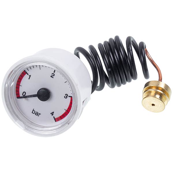 Gas-fired Boiler Pressure Gauge 0-4 bar D=43/40 mm Compatible with Viessmann Vitopend 100 WH1D, Vitodens 050/100 BPJC/WB1B 7828644