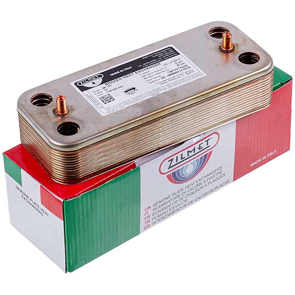 DHW Plate Heat Exchanger Zilmet (14 plates) for Gas Boiler Ariston, Chaffoteaux 17B1901444