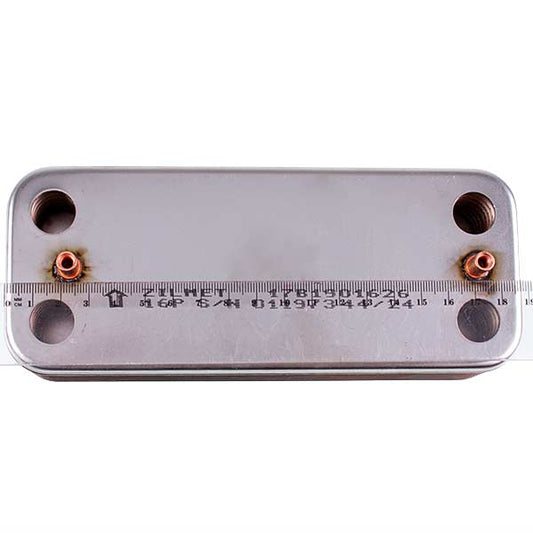 DHW Plate Heat Exchanger Zilmet (16 plates) for Gas Boiler Compatible with Ariston, Ferroli, Biasi, Viessmann BI1001102