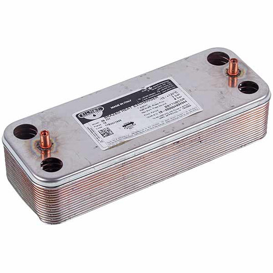 DHW Plate Heat Exchanger Zilmet (16 plates) for Gas Boiler Ariston, Ferroli, Demrad, Protherm 17B2071606