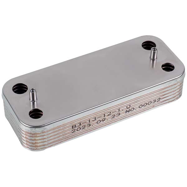 DHW Plate Heat Exchanger (12 plates) for Gas Boiler Compatible with Ariston/Сhaffoteaux 65104333