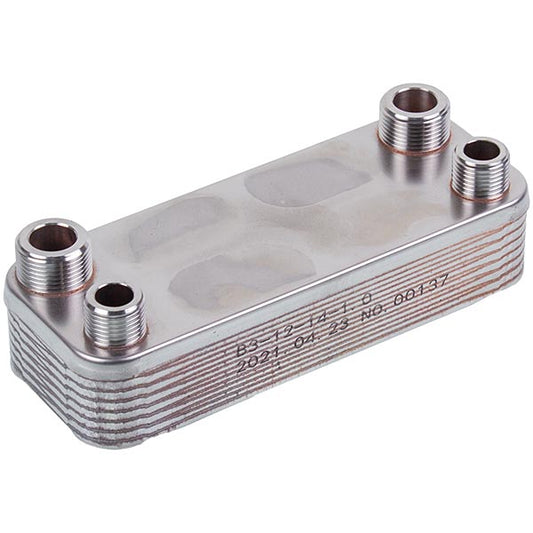 DHW Plate Heat Exchanger (14 plates) for Gas Boiler Compatible with Solly Comfort 4700900002