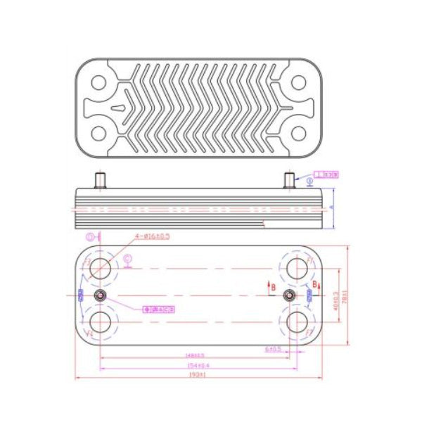 DHW Plate Heat Exchanger (10 plates) for Gas Boiler 17B1901000