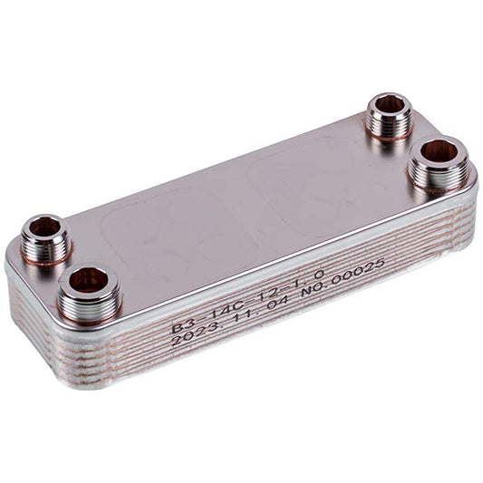 DHW Plate Heat Exchanger (12 plates) for Gas Boiler Compatible with Termet Mini Max Plus GCO-DP-13-10 17B2071202
