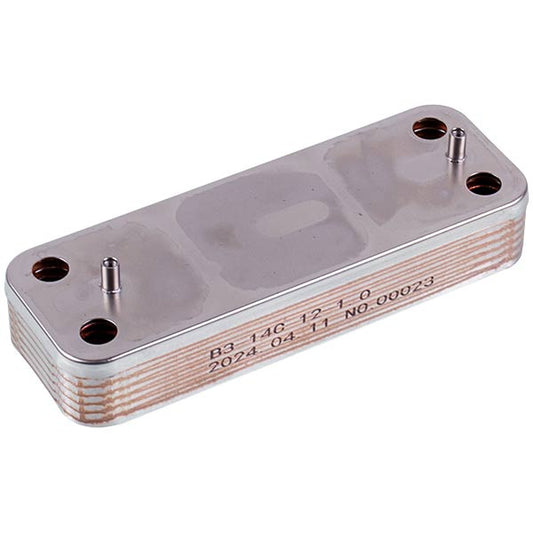 DHW Plate Heat Exchanger (12 plates) for Gas Boiler Compatible with Baxi/Westen 17B2071200