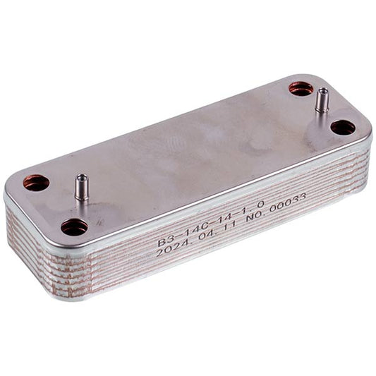 DHW Plate Heat Exchanger (14 plates) for Gas Boiler Compatible with Baxi ECO-3, Eco 4S, Luna, Westen Energy 5686680