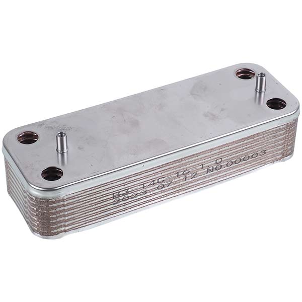 DHW Plate Heat Exchanger (16 plates) for Gas Boiler Compatible with Baxi ECO-3, Eco 4S, Luna, Westen Energy 17B2071600