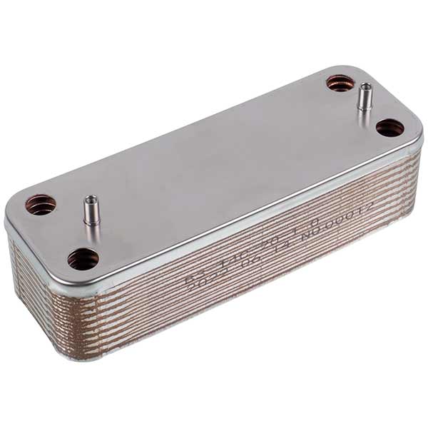 DHW Plate Heat Exchanger (20 plates) for Gas Boiler Compatible with Baxi ECO-3/4S, Luna 3 Comfort, Westen Pulsar 17B2072000