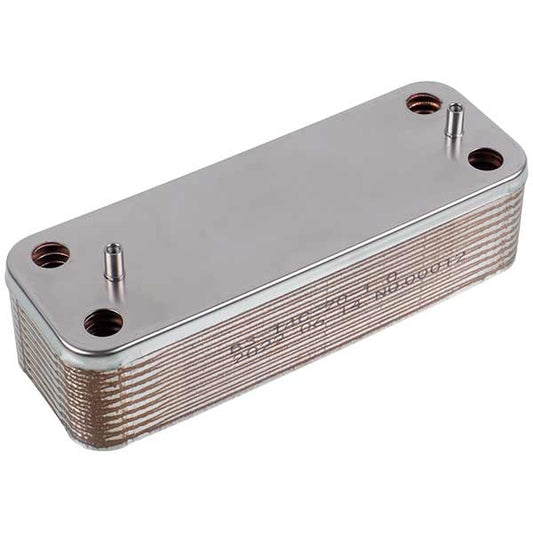 DHW Plate Heat Exchanger (20 plates) for Gas Boiler Compatible with Baxi ECO-3/4S, Luna 3 Comfort, Westen Pulsar 17B2072000