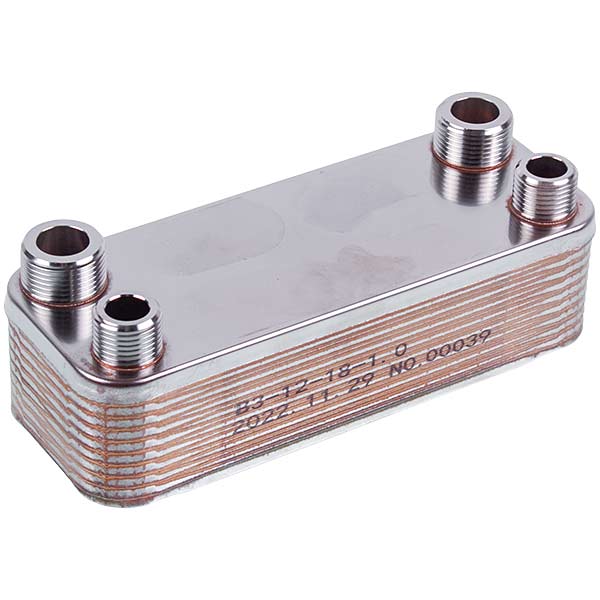 DHW Plate Heat Exchanger (18 plates) for Gas Boiler Compatible with Hermann Thesi 15004403