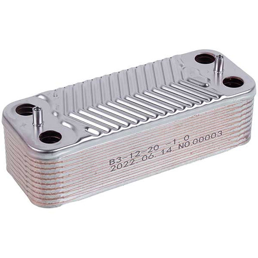 DHW Plate Heat Exchanger (20 plates) for Condensing Boiler Compatible with Viessmann Vitodens 100 WB1B, WB1C 35 kW 7828746