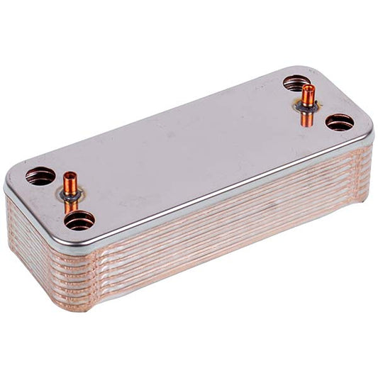 DHW Plate Heat Exchanger (16 plates) for Gas Boiler Compatible with Ariston, Chaffoteaux 17B1901644
