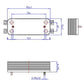 DHW Plate Heat Exchanger (16 plates) for Gas Boiler Compatible with Ariston, Chaffoteaux 17B1901644