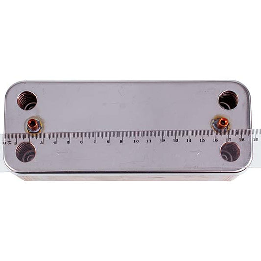 DHW Plate Heat Exchanger (16 plates) for Gas Boiler Compatible with Ariston, Chaffoteaux 17B1901644