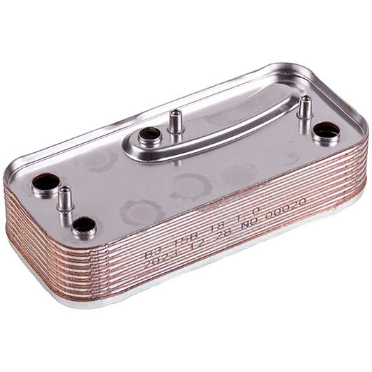 DHW Plate Heat Exchanger (18 plates) for gas boiler Compatible with Sime Format.Zip BF, Format Dewy.Zip 6281535
