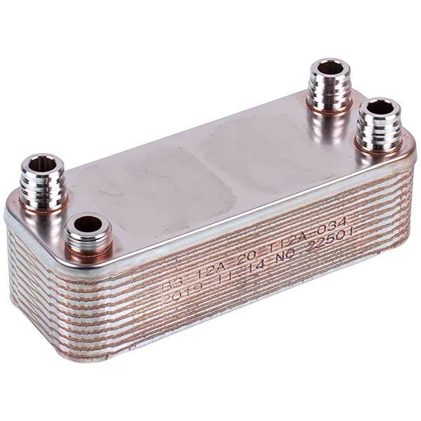 DHW Plate Heat Exchanger (20 plates) for Gas Boiler Compatible with Vaillant 065153