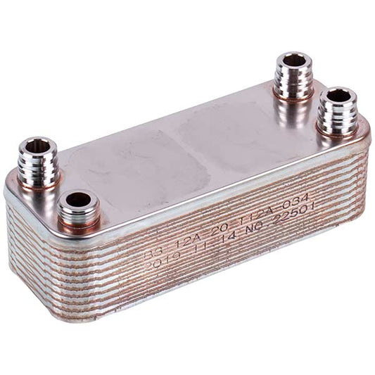 DHW Plate Heat Exchanger (20 plates) for Gas Boiler Compatible with Vaillant 065153