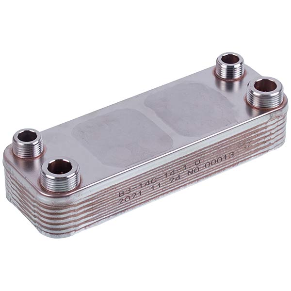 DHW Plate Heat Exchanger (14 plates) for Gas Boiler Compatible with Vaillant 064950