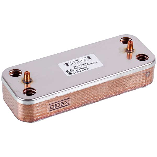 DHW Plate Heat Exchanger (12 plates) for Gas Boiler Compatible with Ariston/Сhaffoteaux 65104333