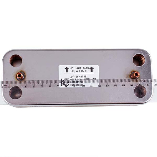 DHW Plate Heat Exchanger (12 plates) for Gas Boiler Compatible with Ariston/Сhaffoteaux 65104333