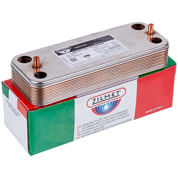 DHW Plate Heat Exchanger (12 plates) for Gas Boiler Saunier Duval Themaclassic, Isotwin 17B2071213