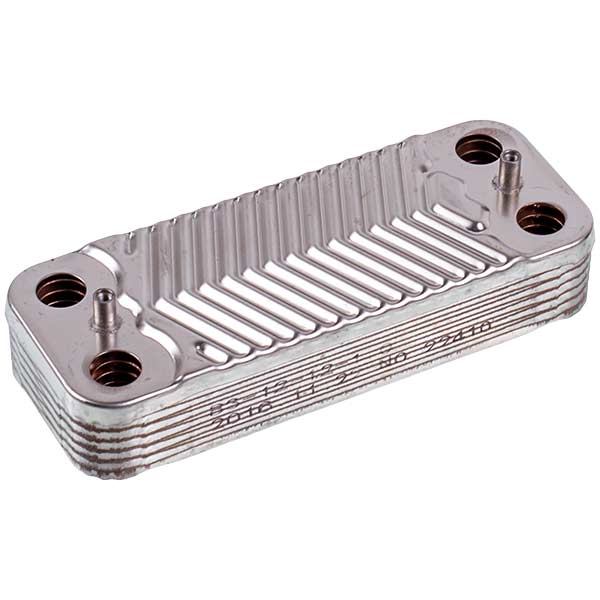 DHW Plate Heat Exchanger (12 plates) for Gas Boiler Compatible with Tiberis Cube 24 F 30631400300401