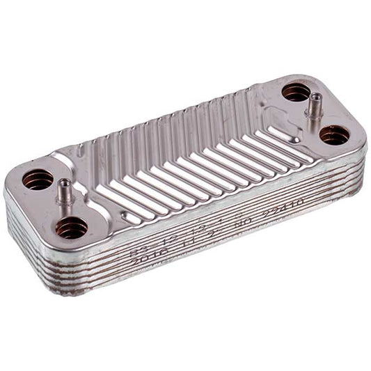 DHW Plate Heat Exchanger (12 plates) for Gas Boiler Compatible with Tiberis Cube 24 F 30631400300401